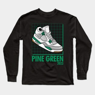 AJ 4 Retro Pine Green Sneaker Long Sleeve T-Shirt